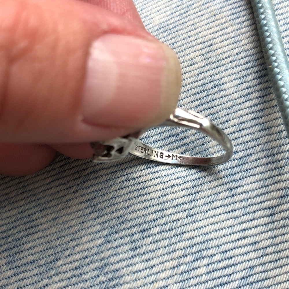 Vintage Thomas McGrath Sterling Silver CZ Ring size 6 - Picture 12 of 16